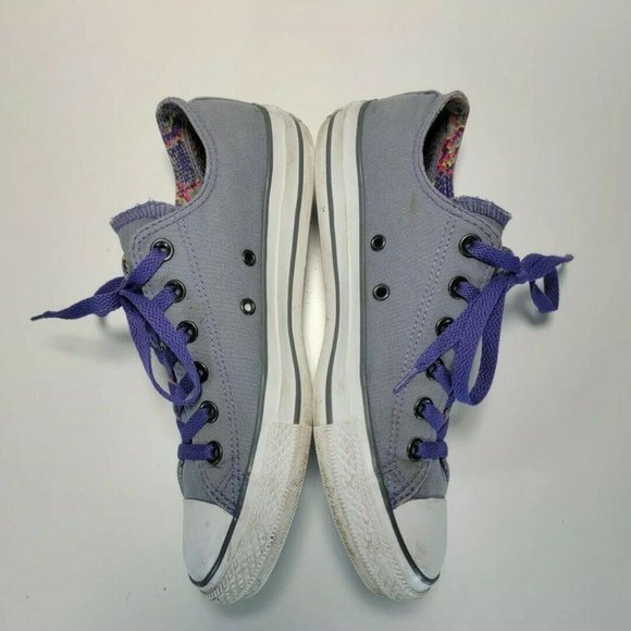 Converse All Star Chuck Taylor Low OX Women's Size 9 Purple Gray Shoes - Picture 7 of 9